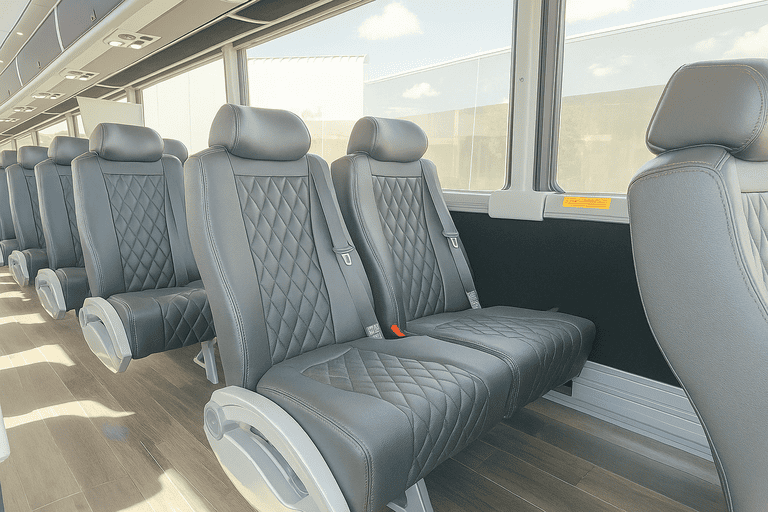 interior of Oak Park Charter Bus charter bus